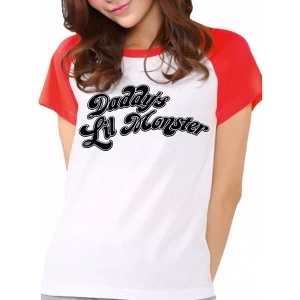 Image of Suicide Squad - Daddys Little Monster Womens X-Large T-Shirt - White