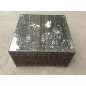 Image of Fimous Dark Brown Rattan Outdoor Coffee Table