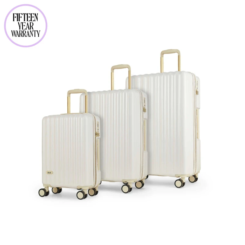 Image of Rock Rock Primrose Suitcase Cream Cream unisex 3pc Set