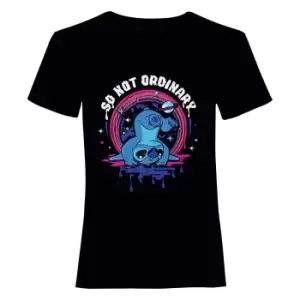 image of Lilo & Stitch Unisex Adult Not Ordinary T-Shirt (M) (Black)