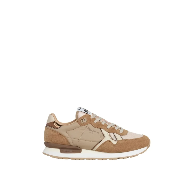 Image of Pepe Jeans Womens Trainers Pepe Jeans Brit Mirror Beige Female 36