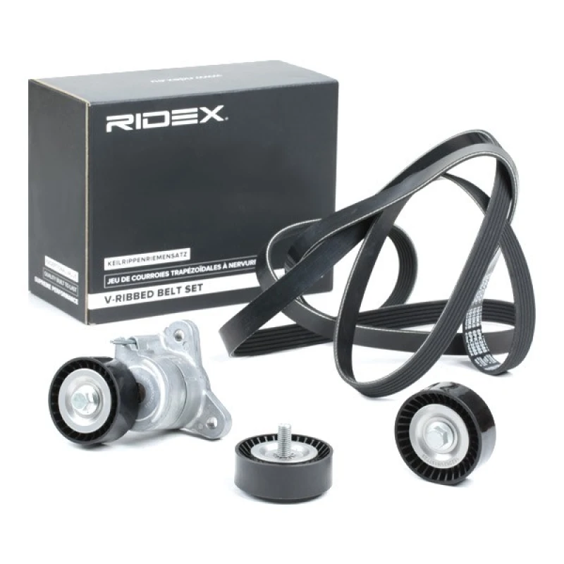 Image of RIDEX 542R0741 V-ribbed belt set V-Ribbed Belt Set (542)