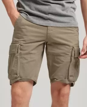 image of Superdry Mens Organic Cotton Vintage Core Cargo Heavy Shorts Tan / Canyon Sand - Size: 30