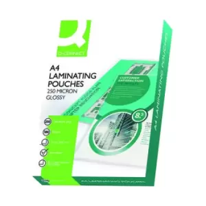 image of Q-Connect 2x250 Micron Heavy Duty Laminating Pouches (Pack of 100) KF11341