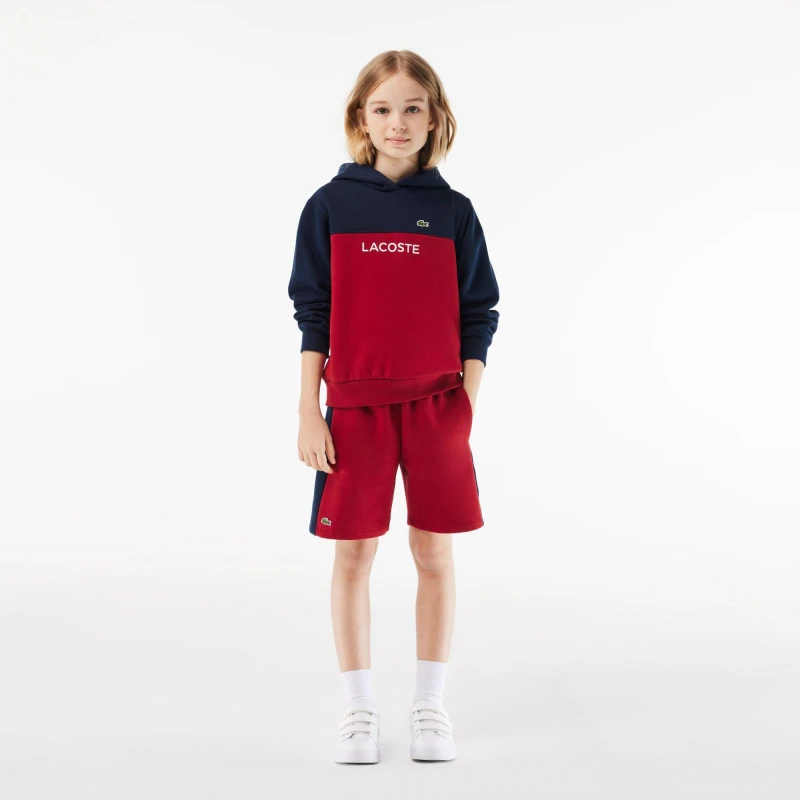 Image of Lacoste Colour Block Hoodie - Blue Blue 2 Years
