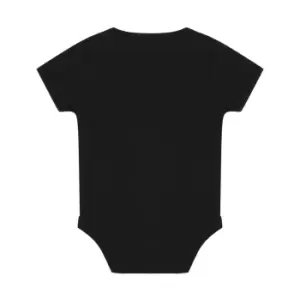 Image of Larkwood Baby Boys/Girls Essential Short Sleeve Bodysuit (6-12 Months) (Black)