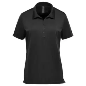 image of Stormtech Womens/Ladies Treeline Performance Polo Shirt (L) (Black)