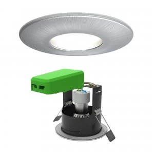 image of 4Lite WiZ Connected SMART LED IP65 GU10 Fire Rated Downlight Satin Chrome WiFi & Bluetooth - 4L1-2212