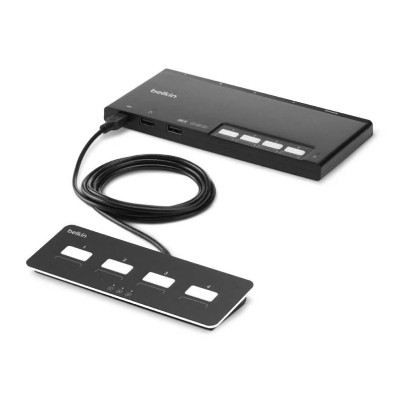 Image of Belkin F1DN004MOD-KM-4 KVM switch Black