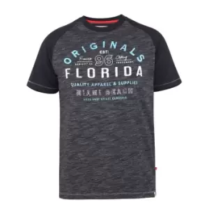 image of Duke Mens Whitfield D555 Florida Originals Kingsize T-Shirt (4XL) (Black/Grey)