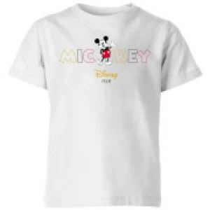 Image of Disney Mickey Mouse Disney Wording Kids T-Shirt - White - 11-12 Years