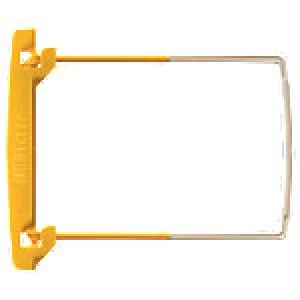Image of Jalema Paper Fasteners Yellow - White metal 6.5 x 20cm 100 pieces