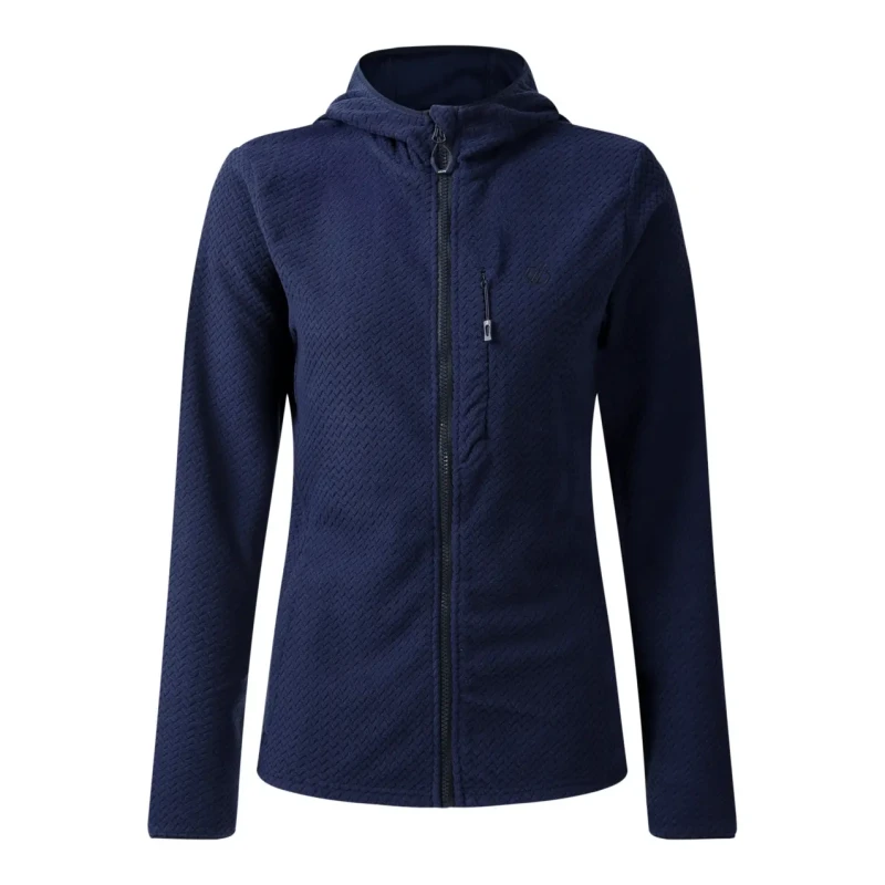 Image of Dare 2b Womens Switch Up Full Zip Hooded Pro Fleece in Mid Navy Size: 16 Mid Navy Female 16