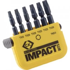 Image of C.K. T4513 Bit set 6 Piece TORX socket Torsion Control Technology
