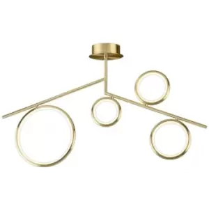 image of Integrated LED ceiling lamp Olimpia Satin Gold 60 Cm