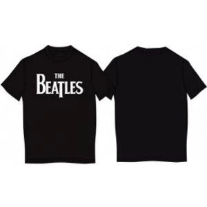 Image of The Beatles - Drop T Logo Mens Large T-Shirt - Black