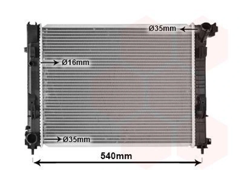 Image of VAN WEZEL Engine radiator VAN WEZEL 43012724