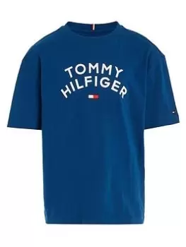 Image of Tommy Hilfiger Boys Flag T-Shirt - Deep Indigo, Navy, Size 10 Years