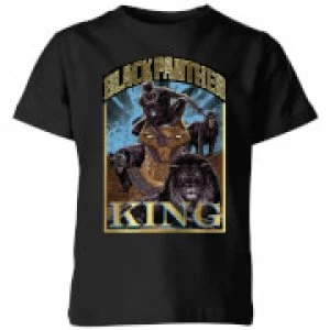 image of Marvel Black Panther Homage Kids T-Shirt - Black - 11-12 Years