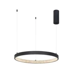 Image of Merano - Collins 60cm Integrated LED Pendant Ceiling Light Dimmable Sandy Black Aluminium LED 37W 2264Lm 3000K