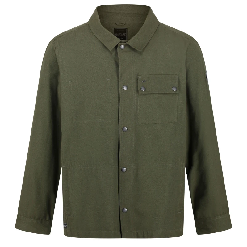 Image of Regatta Mens Jayden Long Sleeve Plain Shirt Capulet male S
