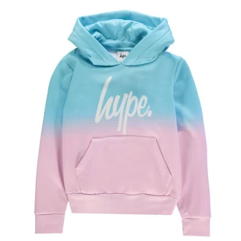 image of Hype Fade Kids Pullover Hoodie - Pink/Blue