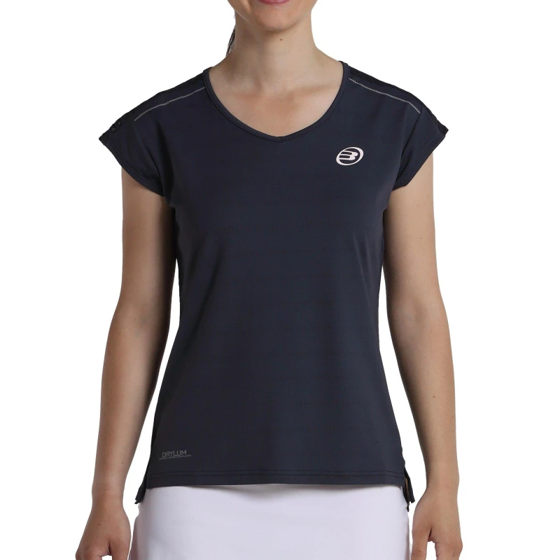 Image of Bullpadel Womens Eleva Short-Sleeve Performance T-Shirt Grey female 8 (XS)