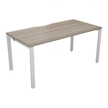 Image of CB 1 Person Bench 1200 x 800 - Grey Oak Top and White Legs