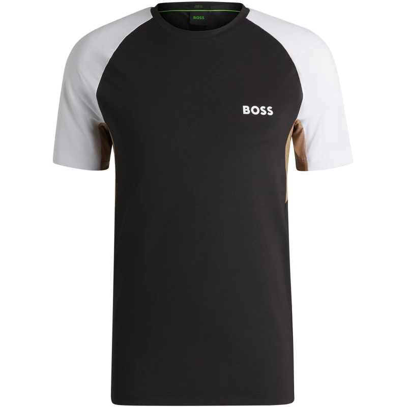 Image of Boss Mens HBG TOC Pique Regular Fit T-Shirt Black 001 male M