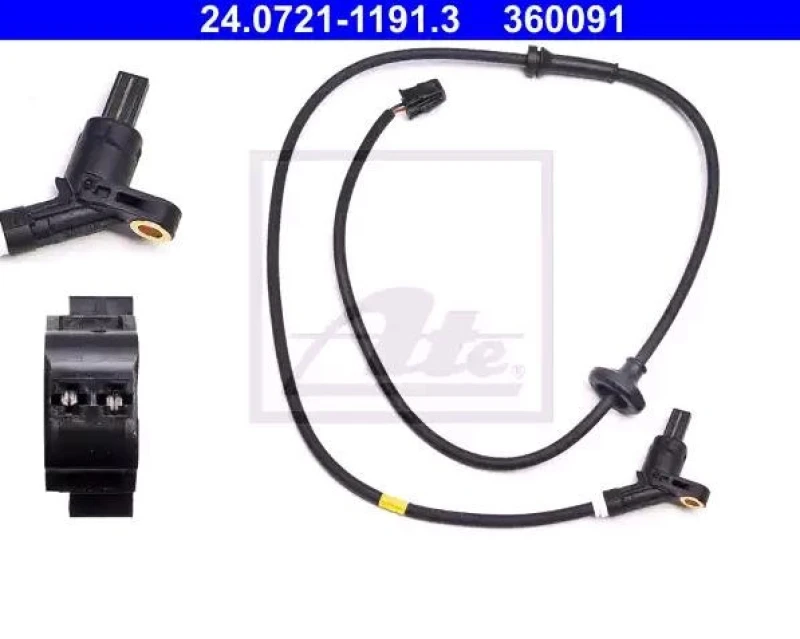 Image of ATE 24.0721-1191.3 ABS Sensor Sensor,wheel speed (412)