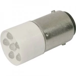 Image of LED bulb BA15d Cold white 24 Vdc 24 V AC 1200 mcd CML