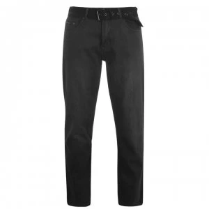 Image of Pierre Cardin Web Belt Mens Jeans - Grey wash