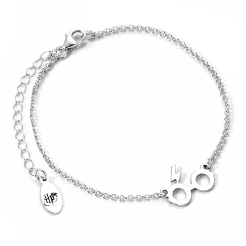 Image of Harry Potter Harry Potter Sterling Silver Glasses Charm Bracelet