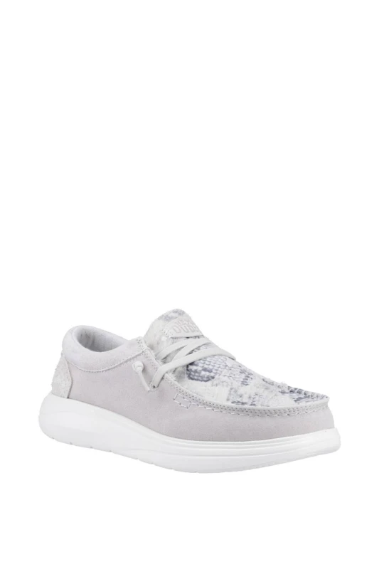 Image of HEYDUDE Womens Wendy COMF Shoe in Grey Size: 8 Grey Female 8