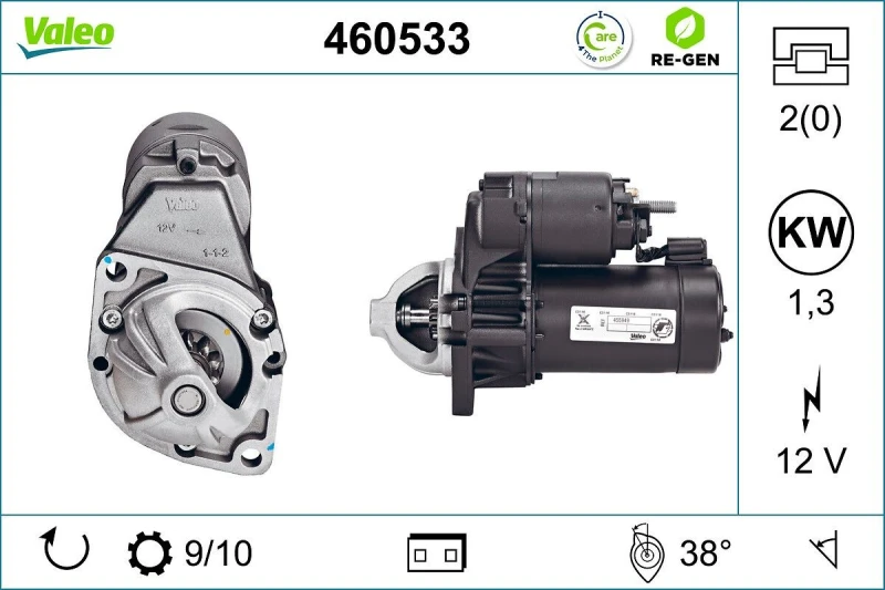 Image of Starter motor VALEO 460533