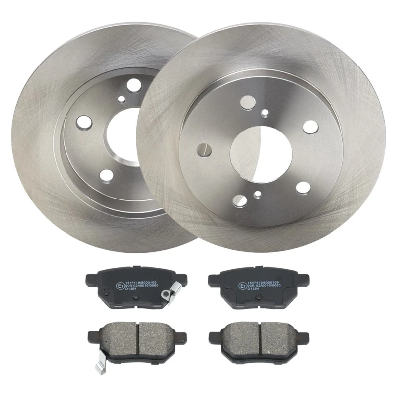 Image of RIDEX 3405B2181 Brake disc and pads set Rear Axle, Brake Disc Type: Solid, with acoustic wear warning Brake Set,disc brakes (3405)