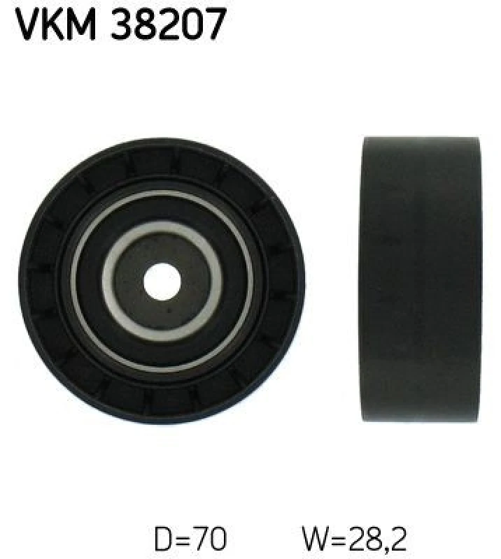 Image of SKF Deflection / guide pulley, V-ribbed belt SKF VKM 38207