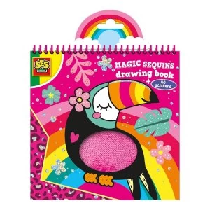 image of SES Creative Childrens Magic Sequins Colouring Book Colouring Book