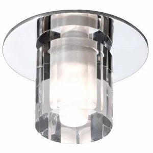 image of KnightsBridge IP65 Low Voltage Decorative Round Crystal Bathroom Lamp Fitting