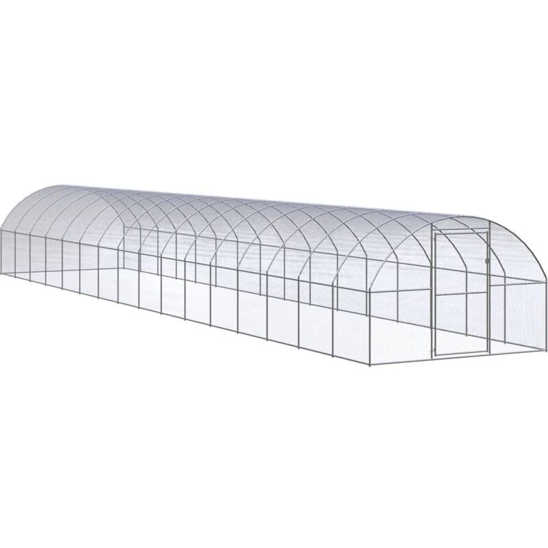 Image of VIDAXL Outdoor Chicken Coop 3x16x2 m Galvanised Steel Vidaxl 8720286844922