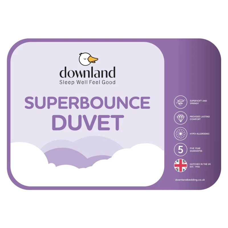 Image of Downland Downland Superbounce 10.5 Tog Duvet - White King Unisex