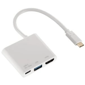 Image of Hama 3 in 1 USB Type C Multiport Adapter USB Hub