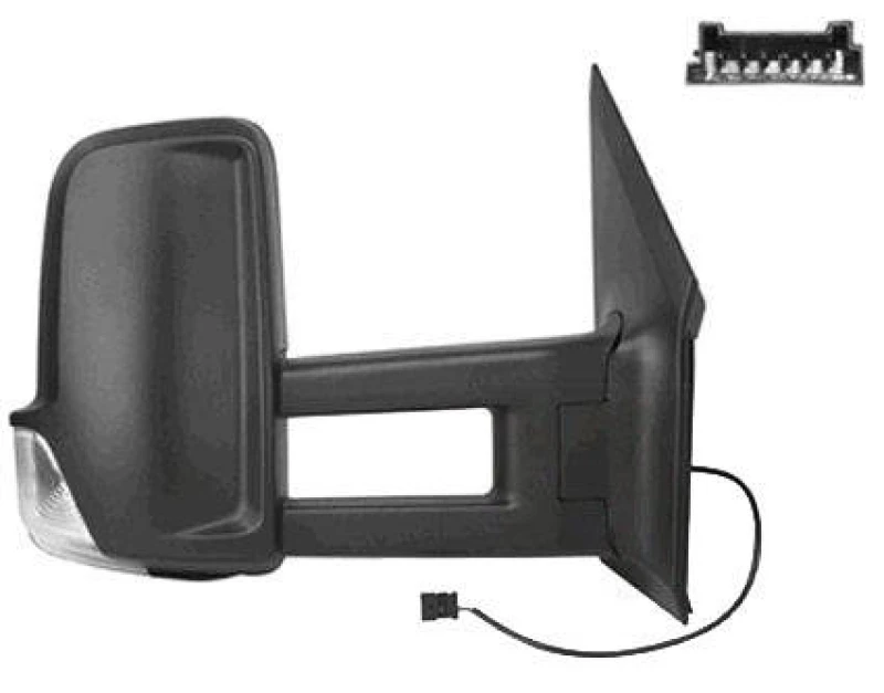 Image of VAN WEZEL 3083826 Wing mirror * HAGUS * Right, black, Heatable blind spot mirror, with cable Outside Mirror (50)