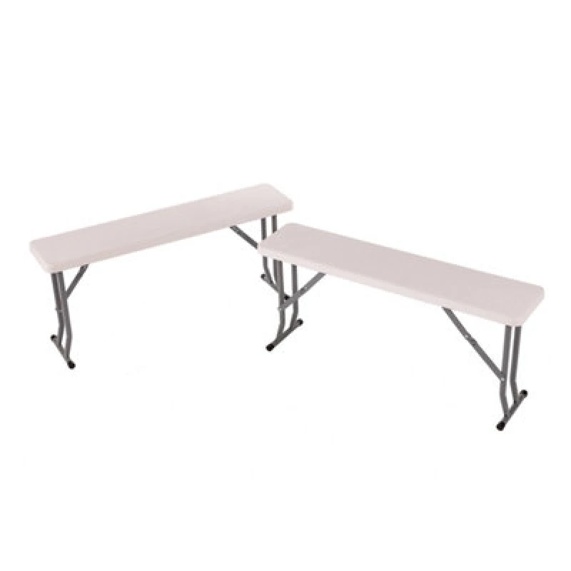 Image of Oypla 2x 3ft Folding Outdoor Trestle Bench White unisex