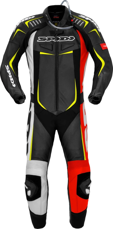 Image of Spidi Track Wind Pro Red Yellow Fluorescent Size 48