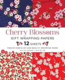 Image of Cherry Blossoms Gift Wrapping Papers - 12 Sheets : High-Quality 18 x 24" (45 x 61 cm) Wrapping Paper