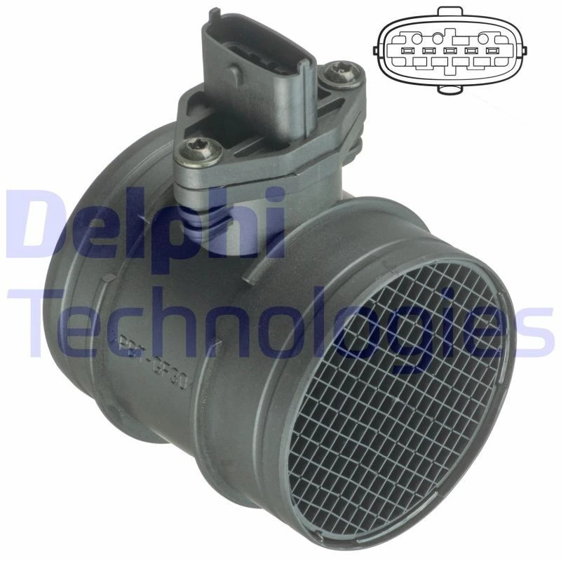 Image of DELPHI Mass air flow sensor DELPHI AF10363-12B1