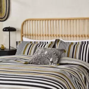 Image of Harlequin Rosita Super Kingsize Duvet Cover, Charcoal