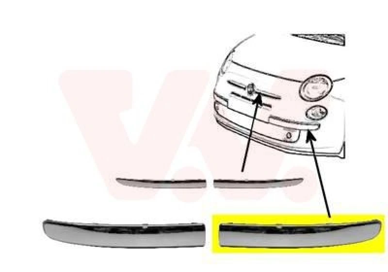 Image of VAN WEZEL Bumper cover VAN WEZEL 1604581
