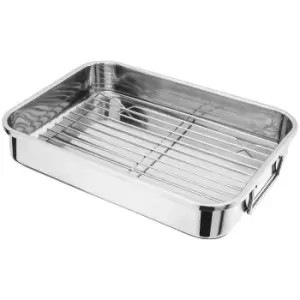 image of Judge Speciality Cookware Roasting Pan With Rack 32x24x6cm